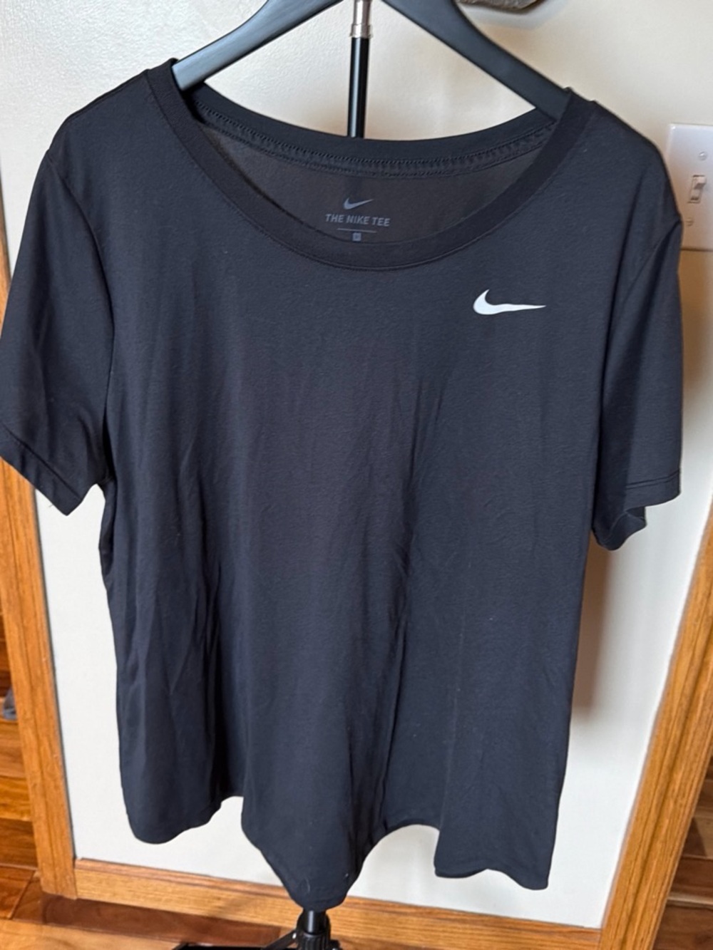 Nike Black Short Sleeve Tee with White Swoosh